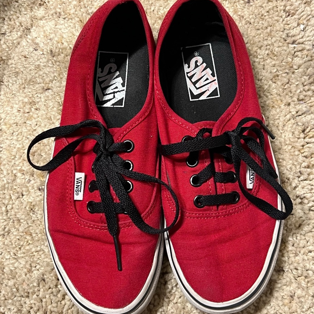 Red vans womens 6.5